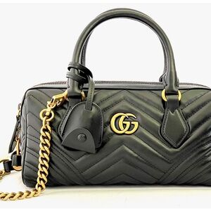 Gucci Black Matelasse Bag with Gold Accents - NWOT